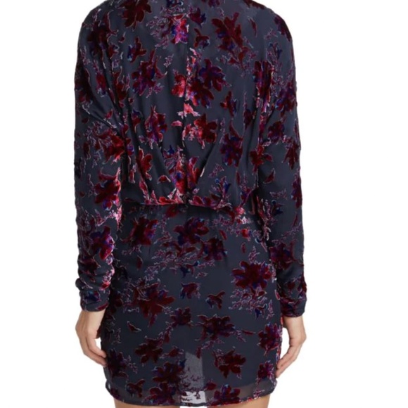 NWT Rag & Bone Velvet Floral Mini Dress - Picture 2 of 6